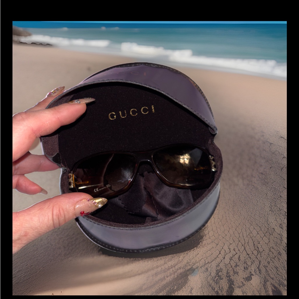 Gucci Tortoise Shell Gg Frame Sunglasses, Model 2547/S.